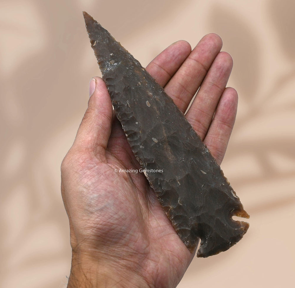 Amazing Gemstone natural jasper arrowhead handmade and earthy.