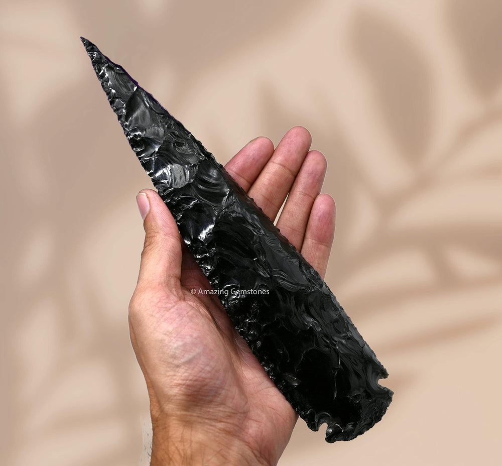 Amazing Gemstone obsidian arrowhead decor ideas for display.