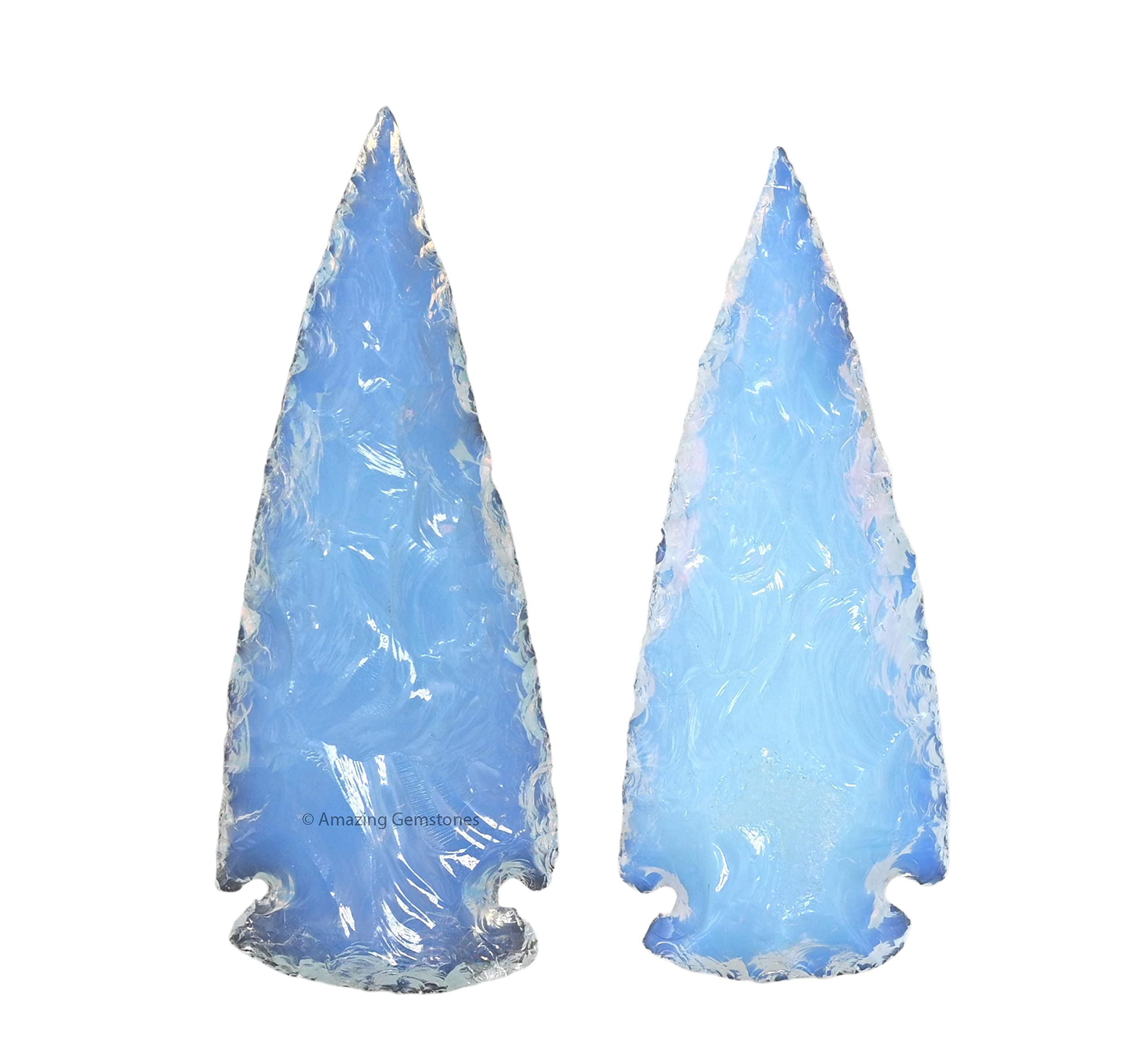 Amazing Gemstone Opalite arrowhead set in velvet bag, ideal for DIY jewelry and craft projects.