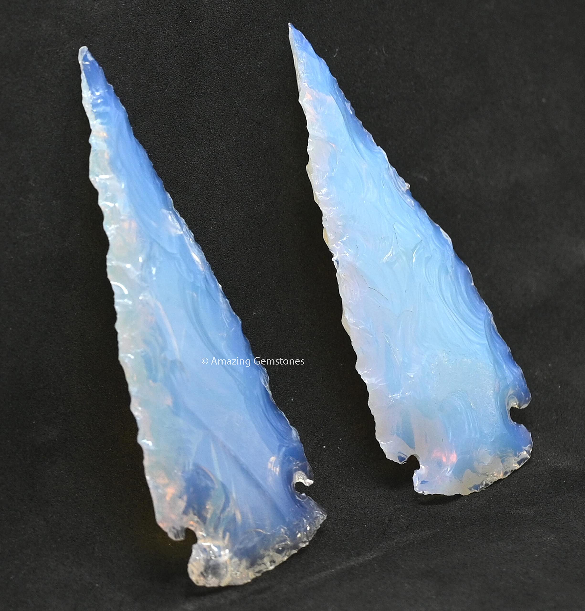 Set of two arrowheads offers versatile options for crafts and personalized gifts.