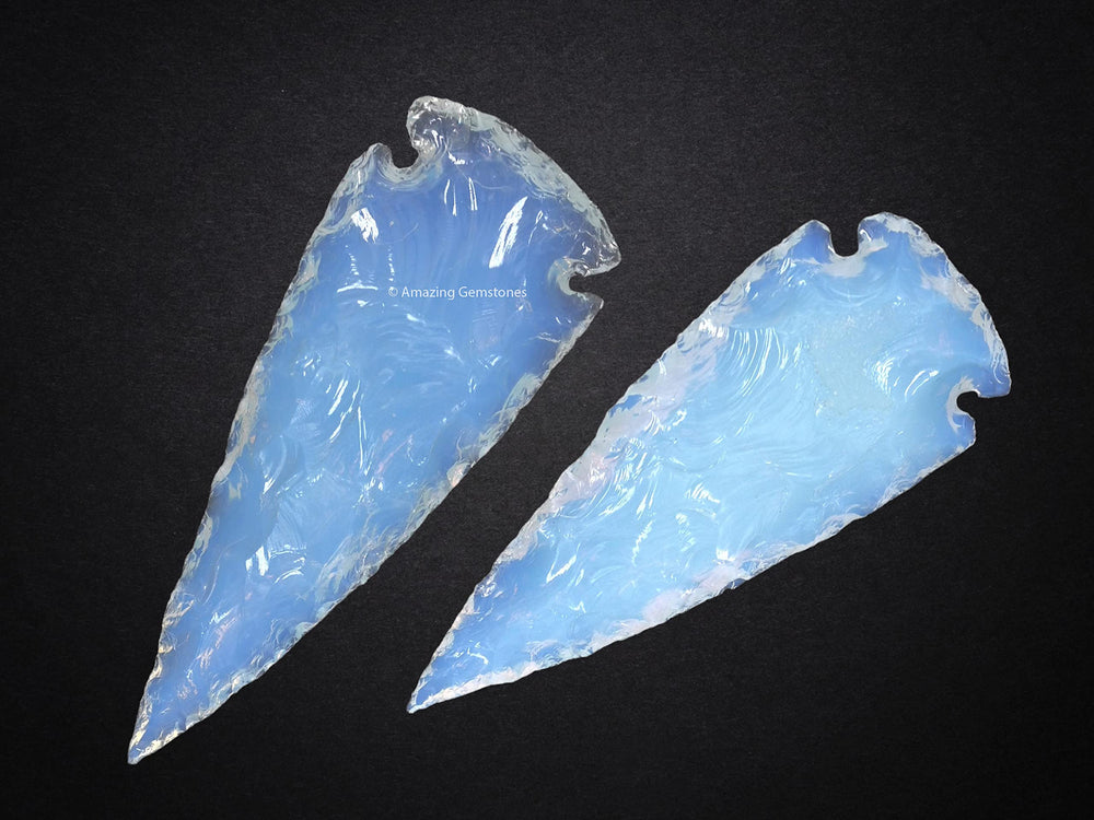 Amazing Gemstone Opalite arrowhead ready for DIY jewelry making and decorative displays.