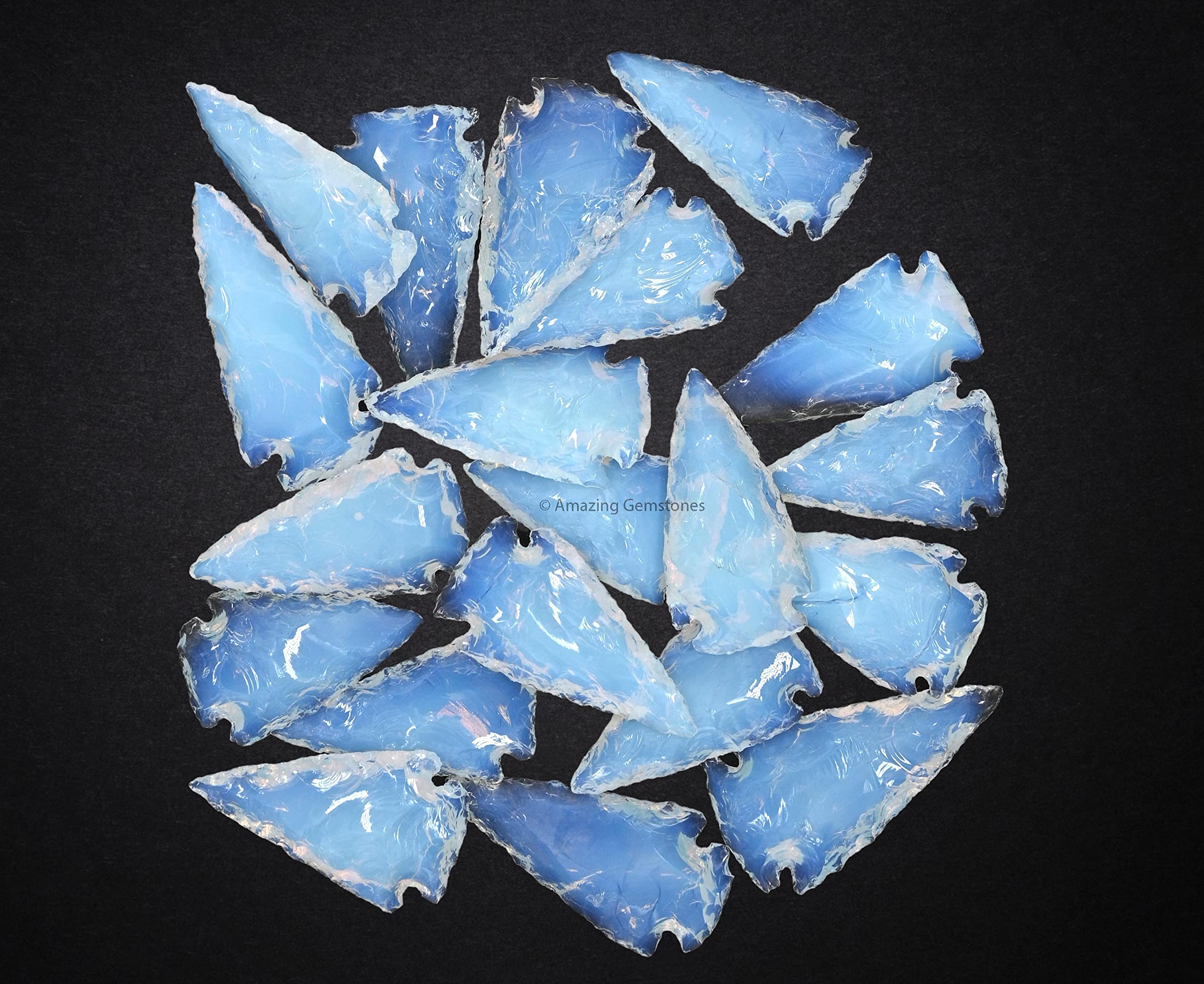 Amazing Gemstone opalite arrowhead in native decor style for wall accents