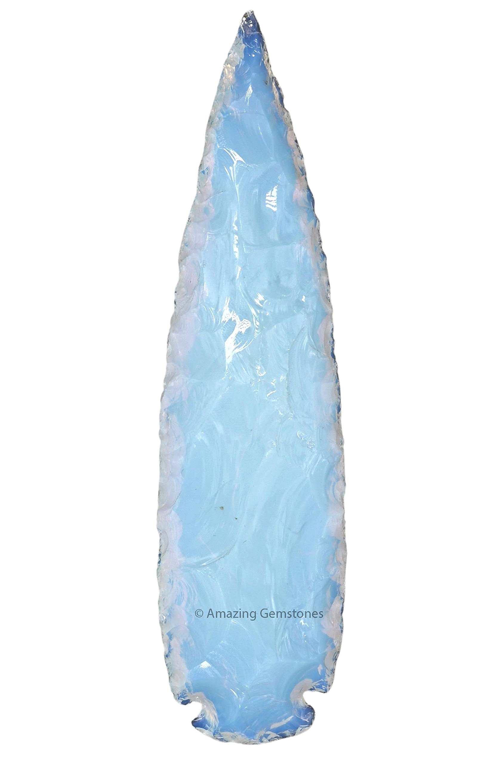 Amazing Gemstone Opalite Arrowhead with natural crystal finish for authentic DIY jewelry making