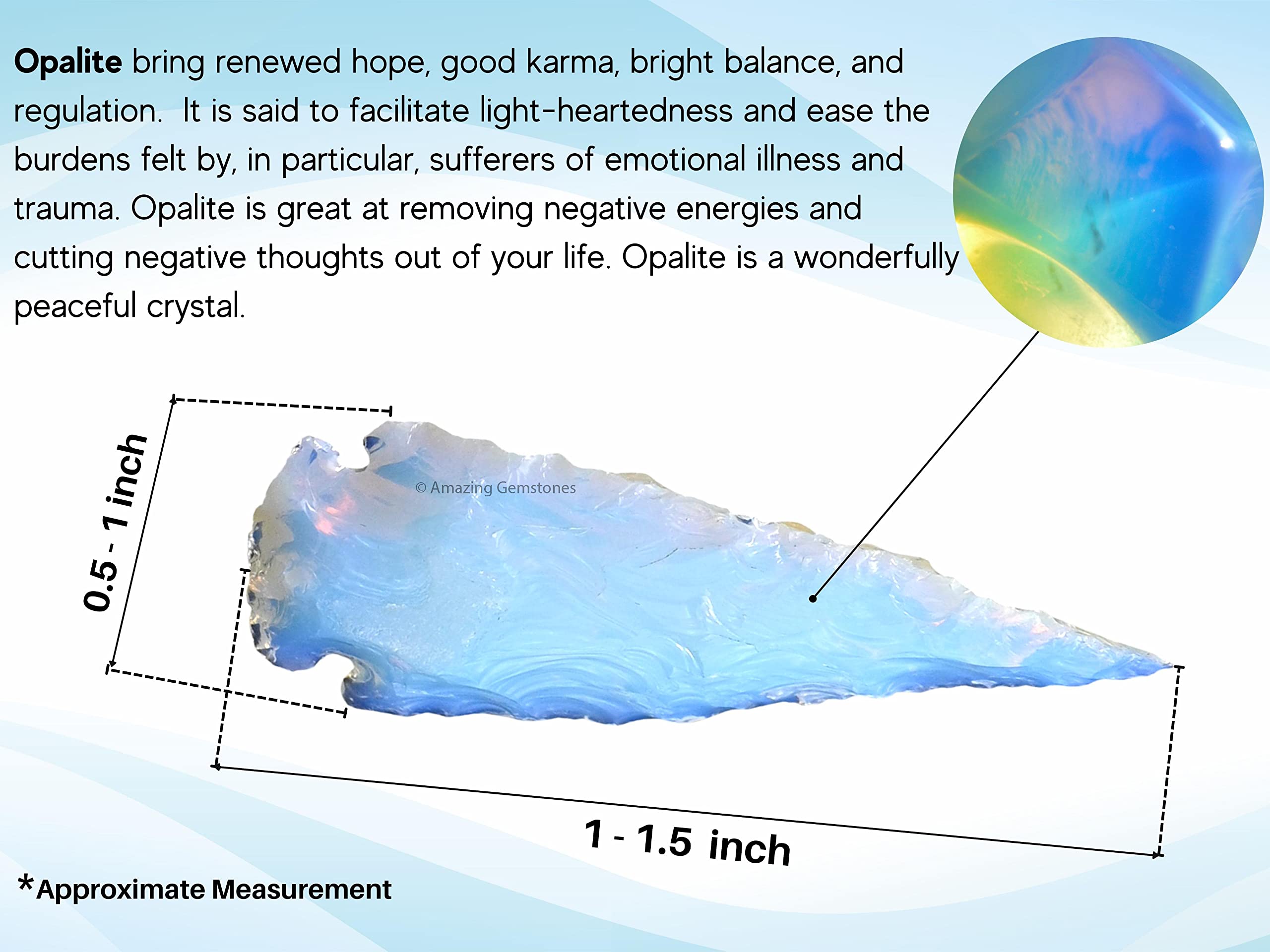 Amazing Gemstone opalite arrowhead natural handmade accent for jewelry making and crafts