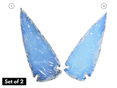 Amazing Gemstone Opalite arrowhead natural texture and earthy tones suit rustic decor.