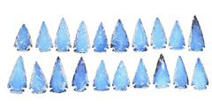 Amazing Gemstone opalite arrowhead set of 20 in velvet bag for DIY projects