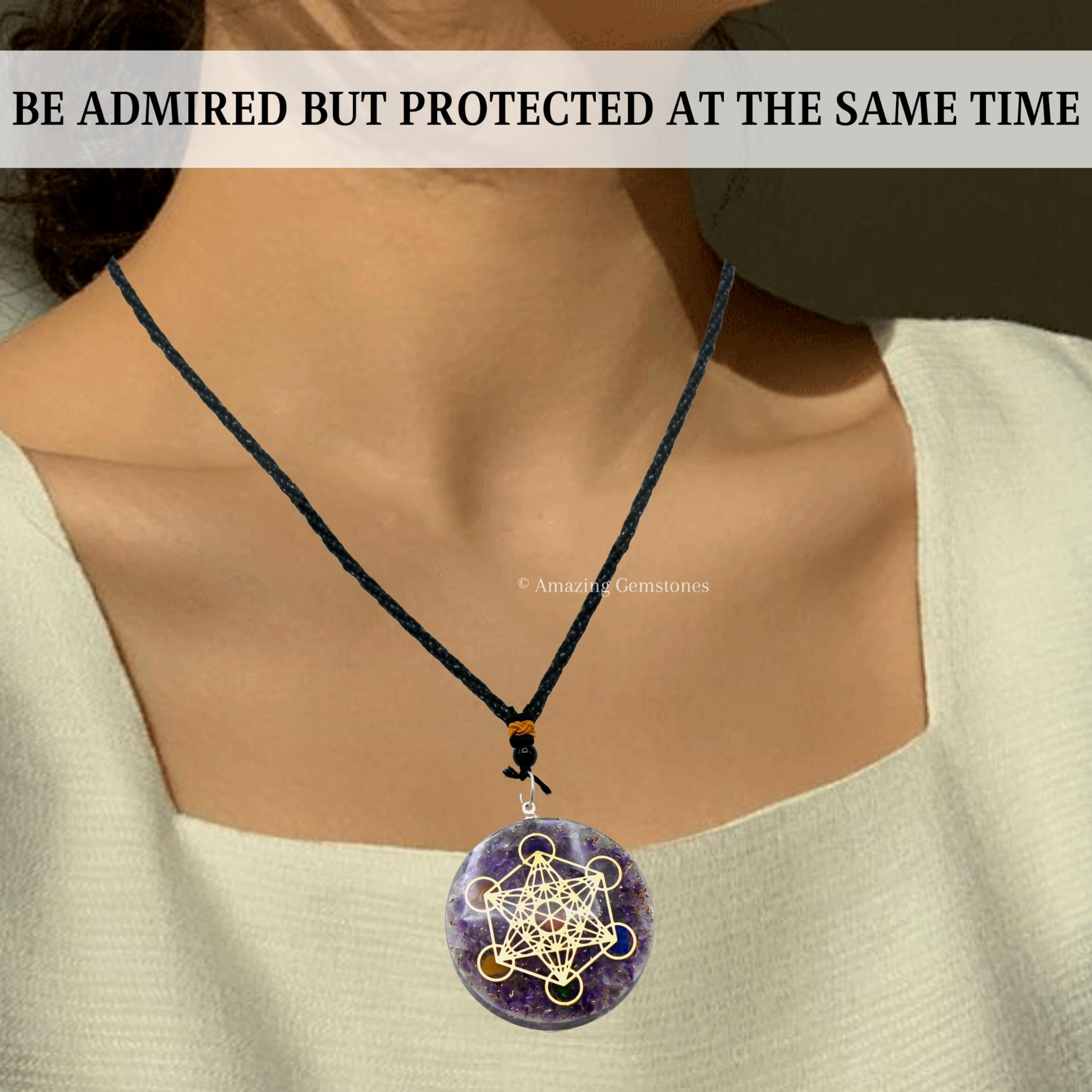 Amazing Gemstone Orgone Pendant necklace suitable for women and men daily wear.