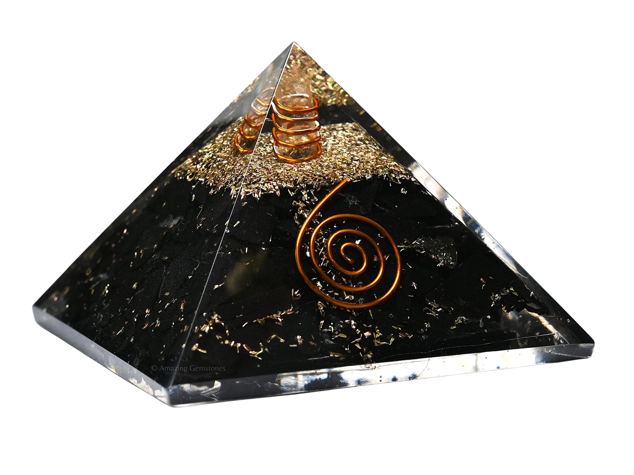 Amazing Gemstone orgonite pyramid gift box and velvet pouch ready for gifting
