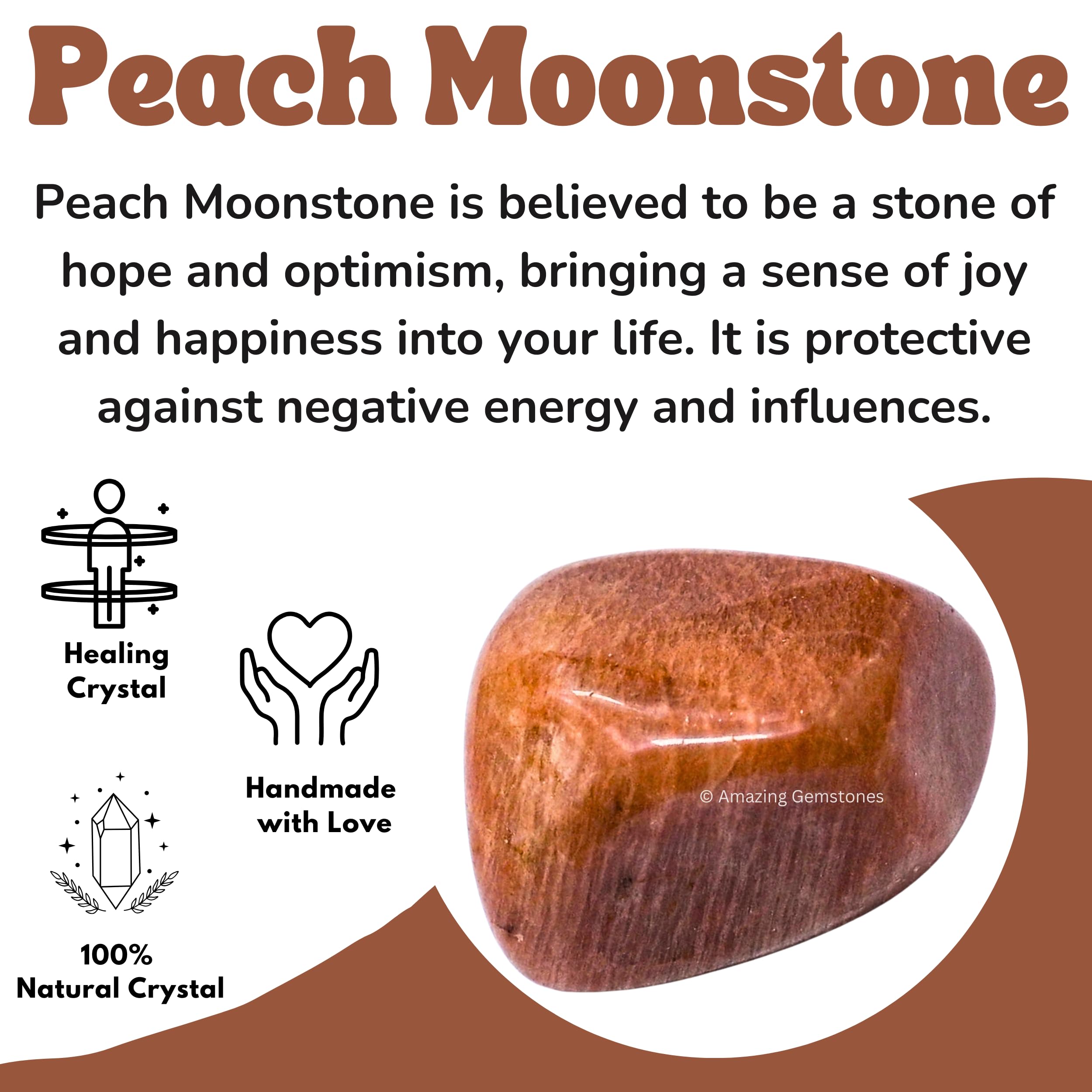 Amazing Gemstone Peach Moonstone crystal set for meditation and mindful practice.