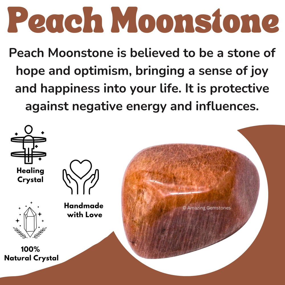 Amazing Gemstone Peach Moonstone crystal set for meditation and mindful practice.