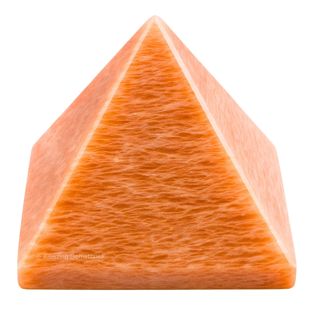 Certificate of authenticity with Amazing Gemstone Peach Moonstone Pyramid
