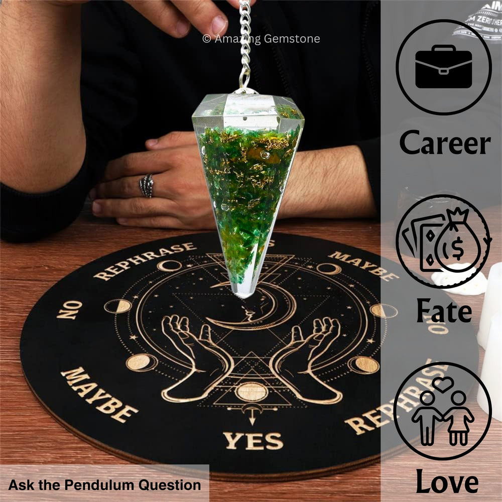 Amazing Gemstone pendulum ideal for locating objects and testing crystal fit