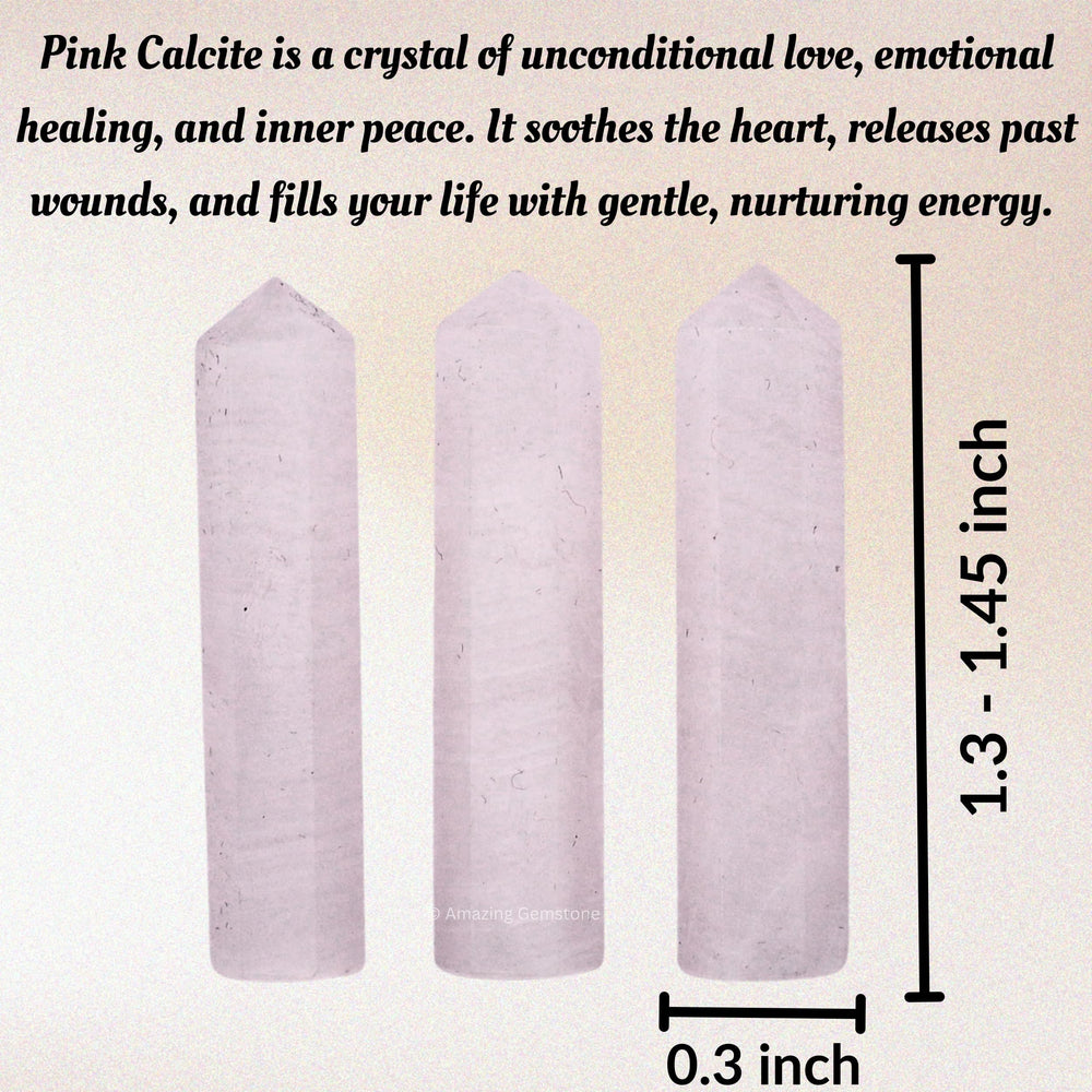 Amazing Gemstone pink calcite point with velvet gift pouch