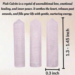 Amazing Gemstone pink calcite point with velvet gift pouch