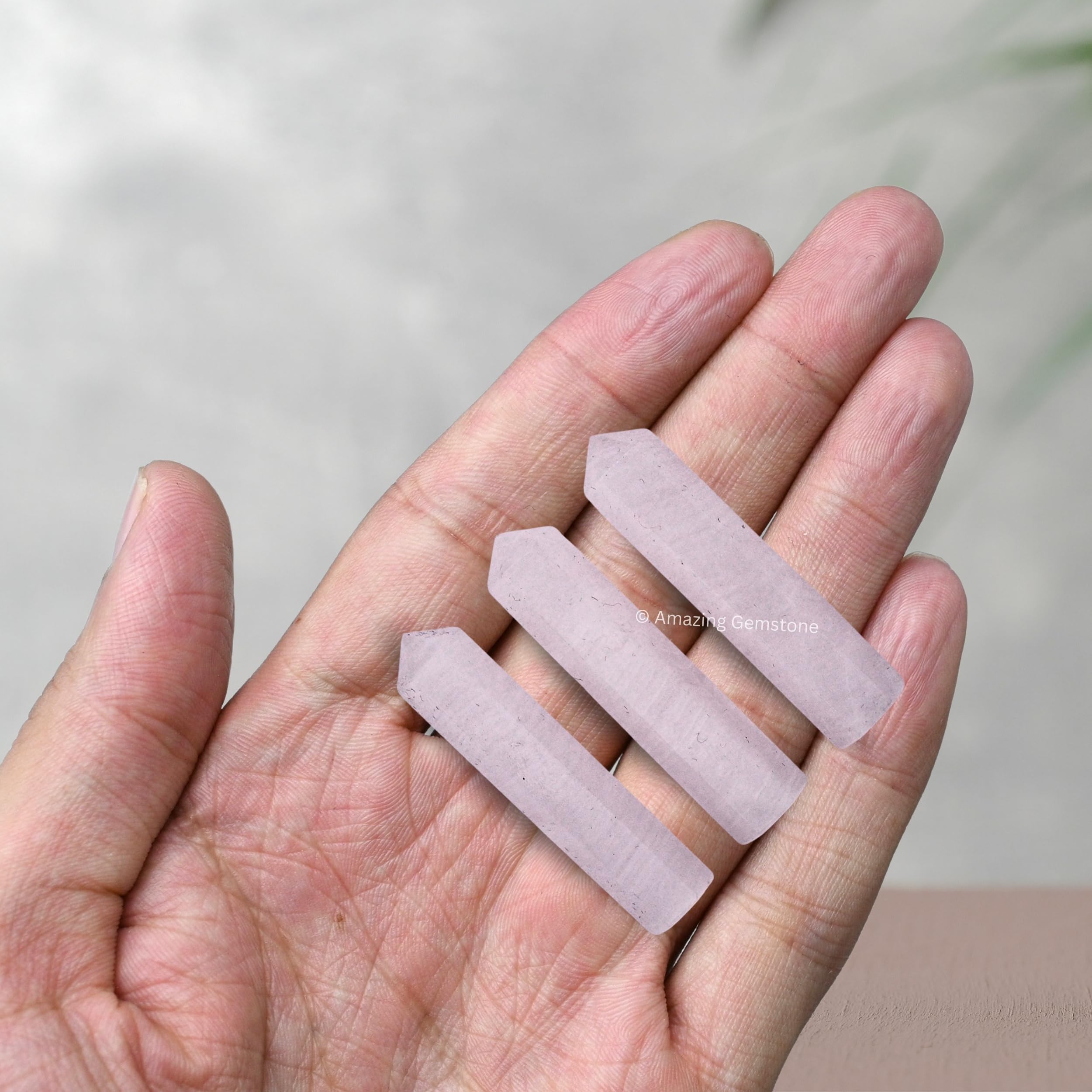 Amazing Gemstone pink calcite point used in a DIY crystal grid