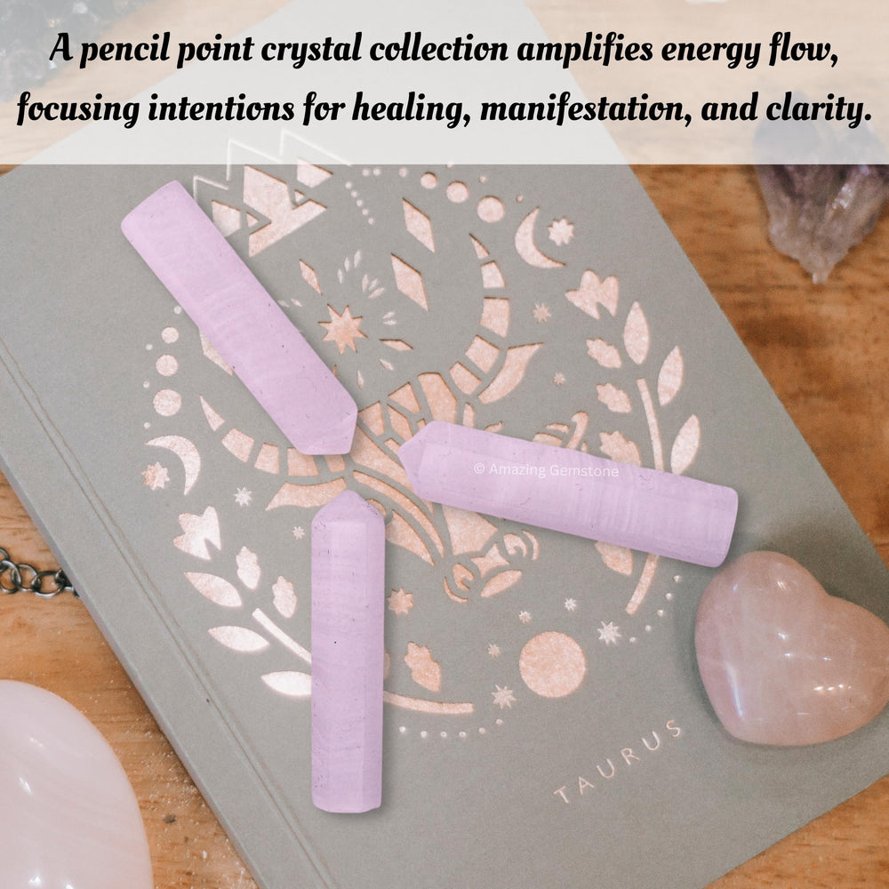 Amazing Gemstone pink calcite point small wand suitable for meditation