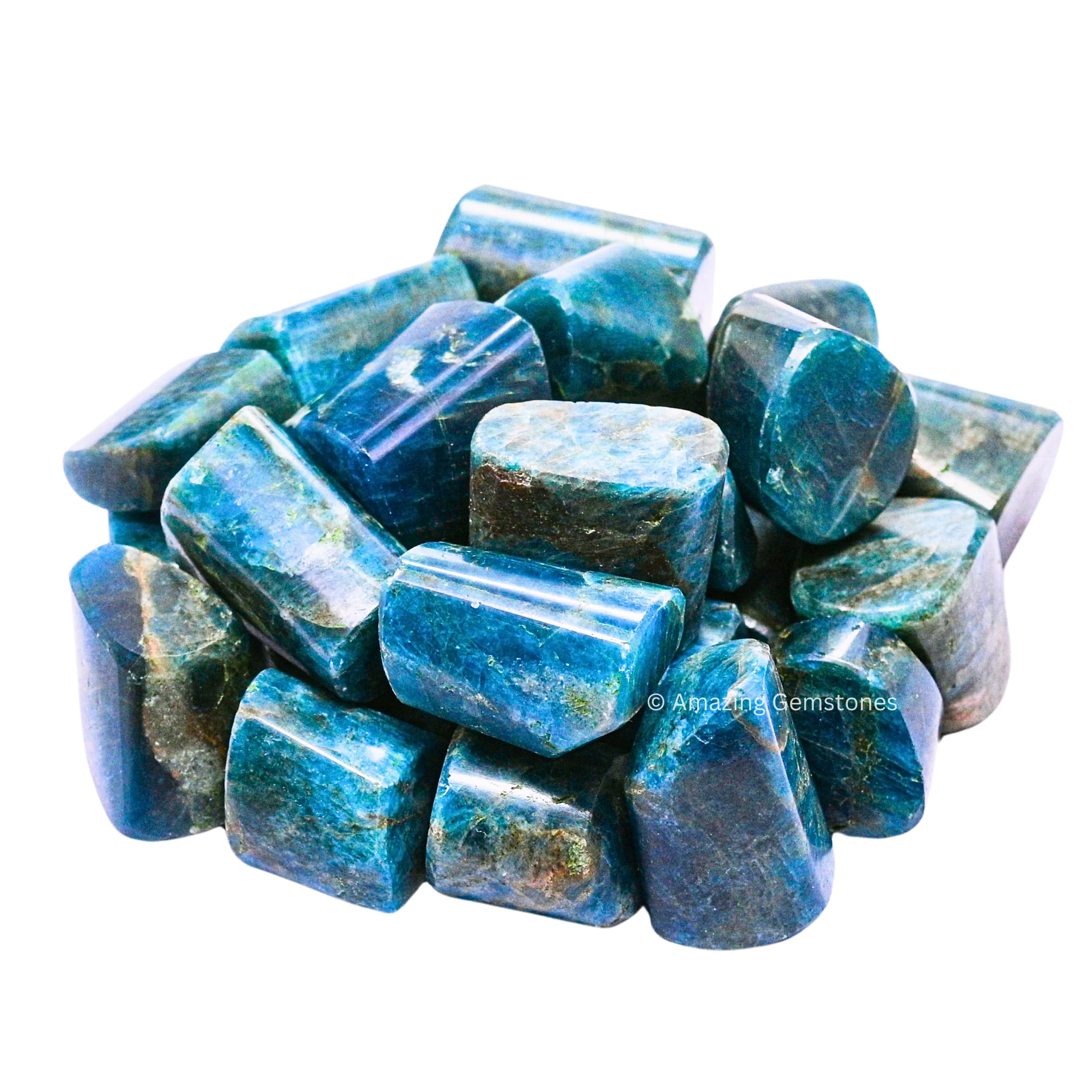 Amazing Gemstone polished apatite rocks closeup for elegant display and meditation
