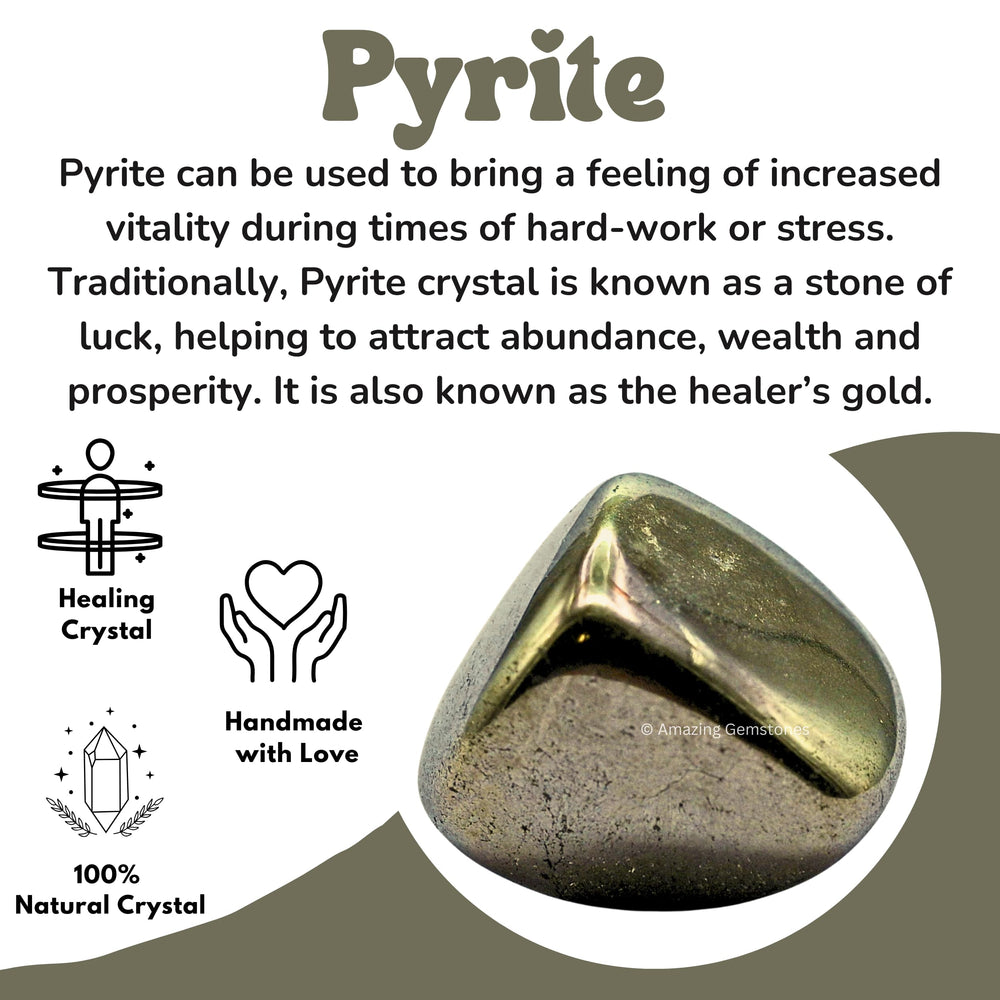 Amazing Gemstone Pyrite gemstone sets provide graceful energy accents for shelves.