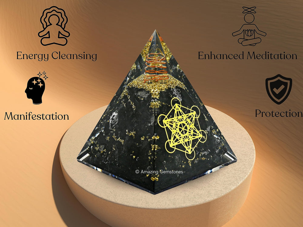 Amazing Gemstone Quartz point pyramid enhancing clarity and calm in rooms.