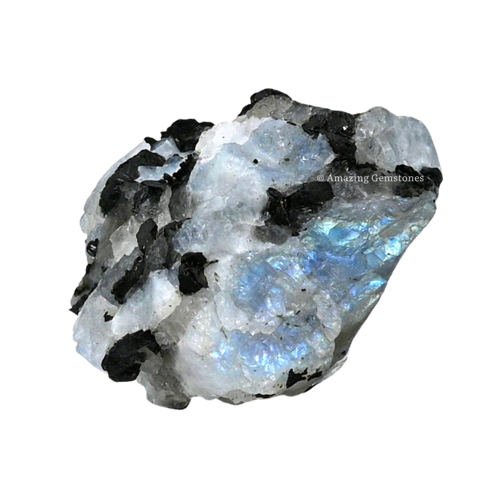 Amazing Gemstone Rainbow Moonstone certificate included for authenticity