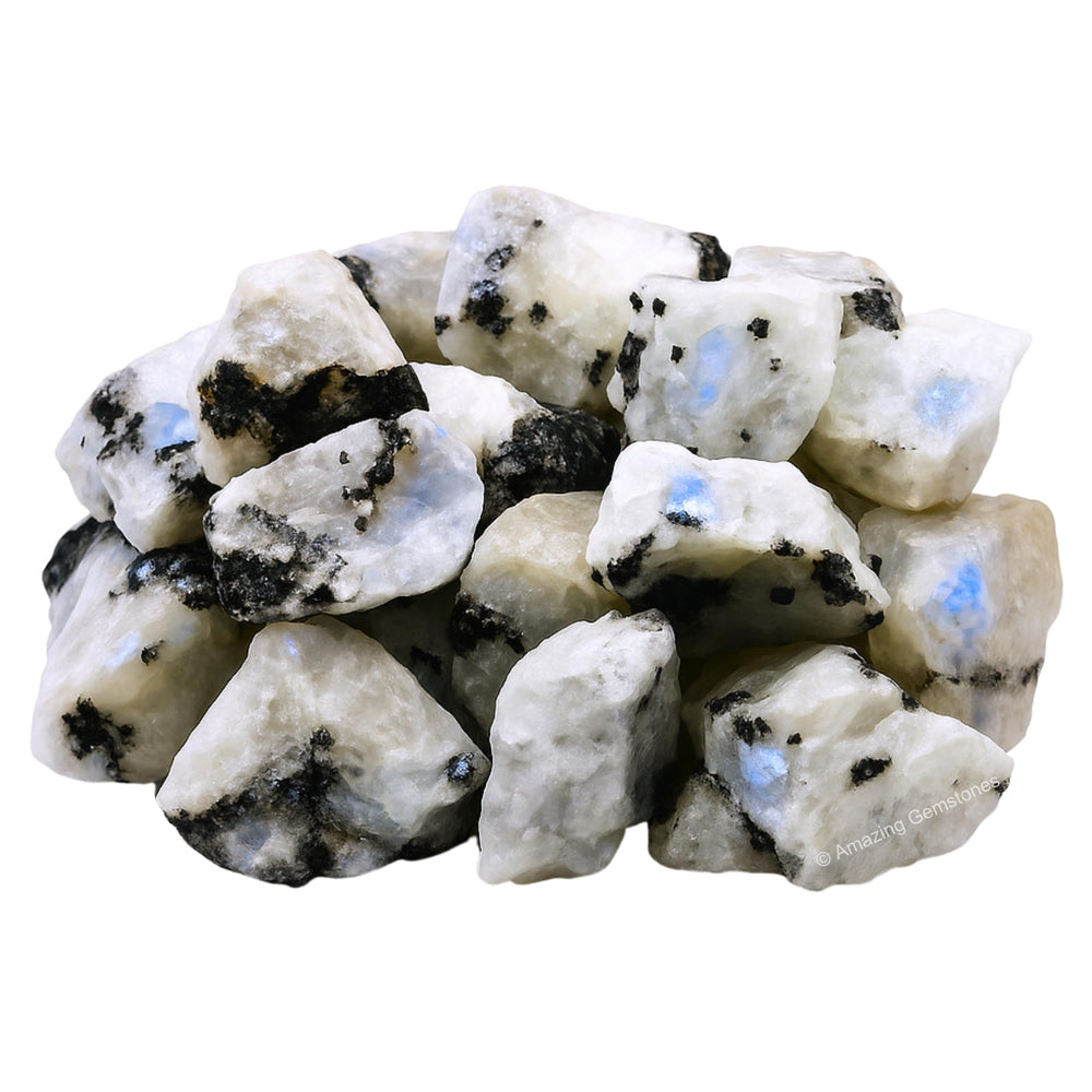 Amazing Gemstone Rainbow Moonstone texture closeup reveals natural color and glow.