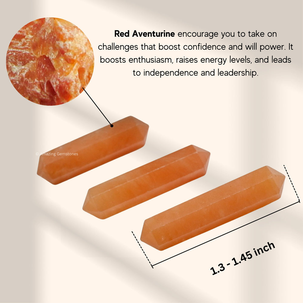 Amazing Gemstone red aventurine crystal grid-use points enhance layouts and energy-focused practice.