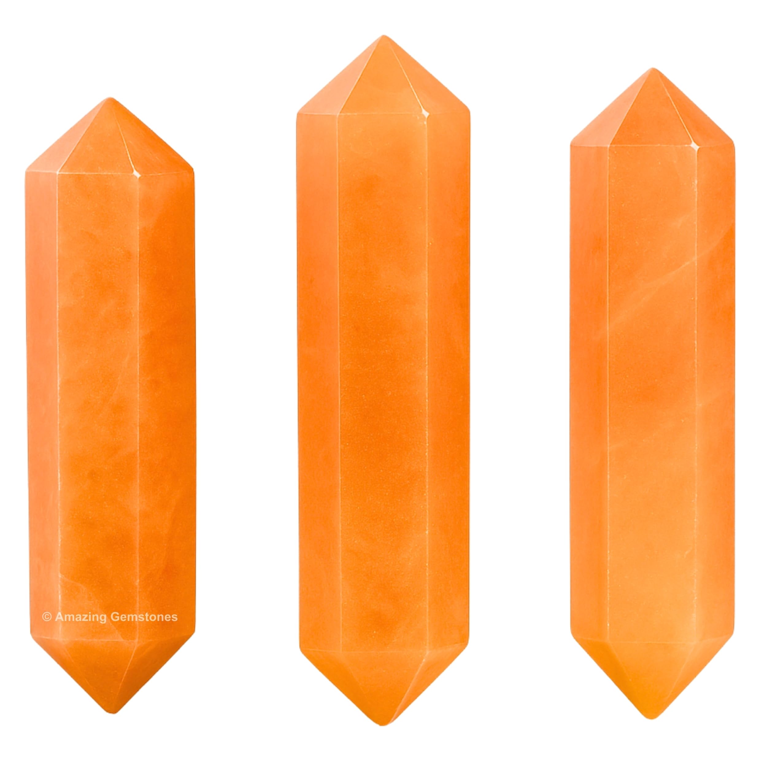 Amazing Gemstone red aventurine points in velvet pouch ideal as gift or starter set.