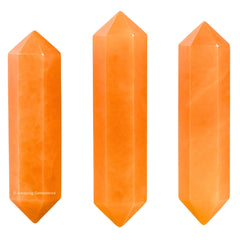 Amazing Gemstone red aventurine points in velvet pouch ideal as gift or starter set.
