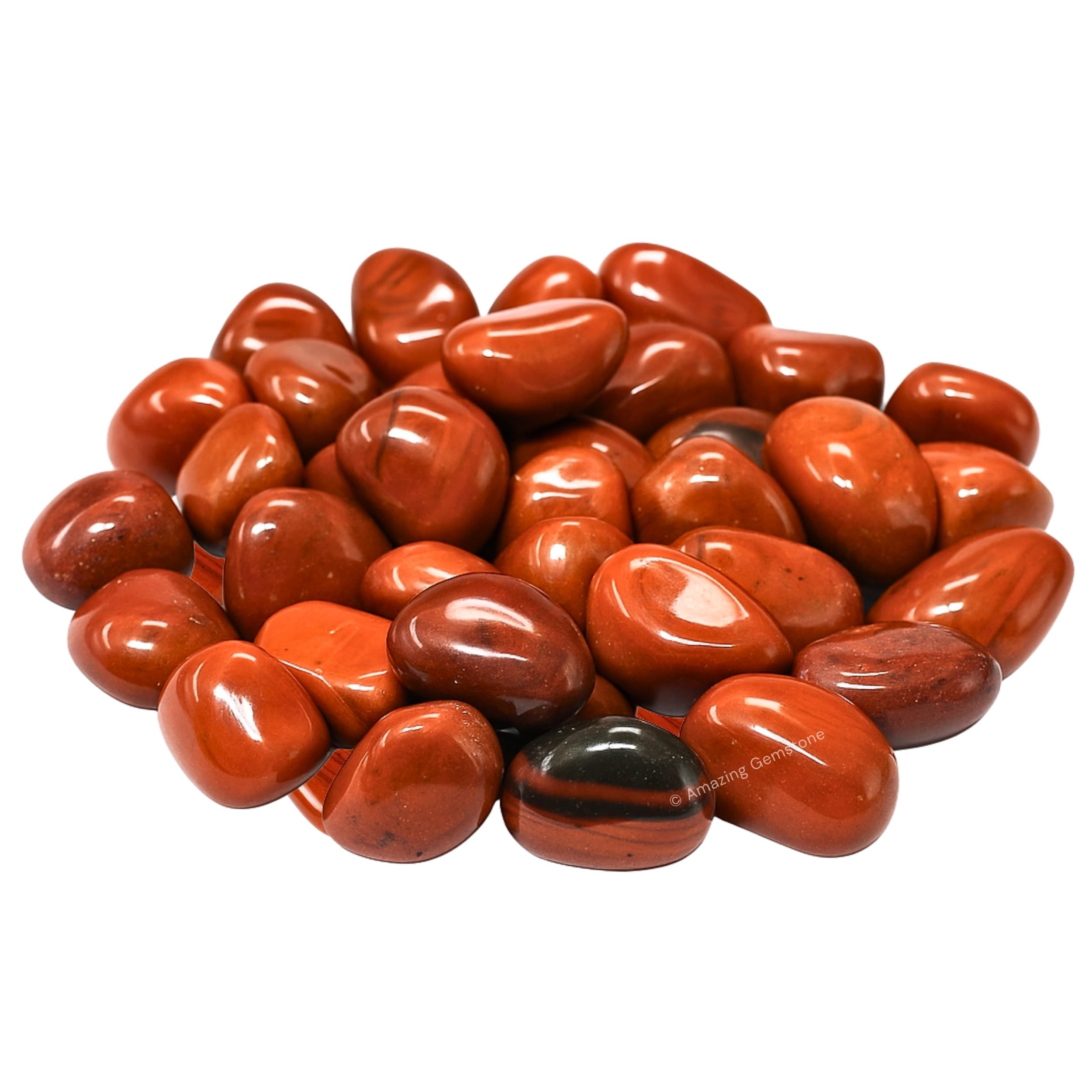 Amazing Gemstone Red Jasper crystal set adds color and texture to any display shelf