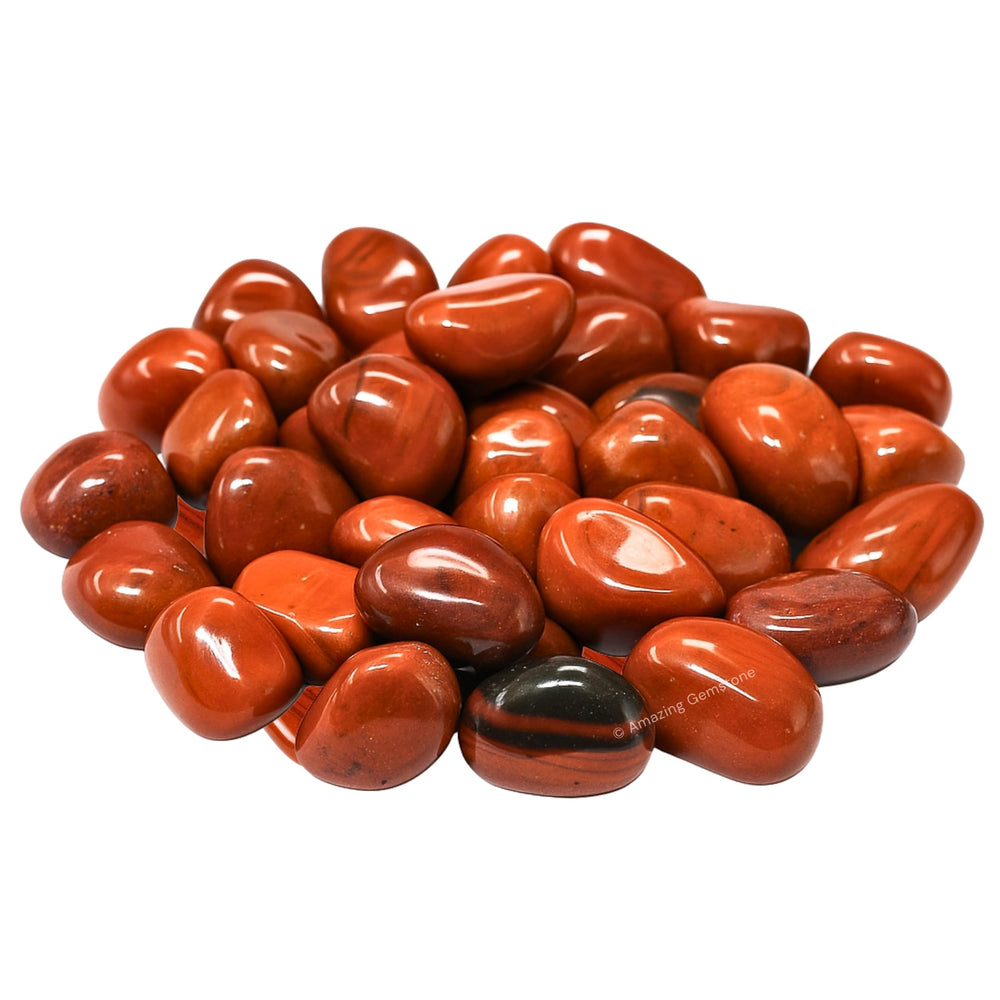 Amazing Gemstone Red Jasper crystal set adds color and texture to any display shelf