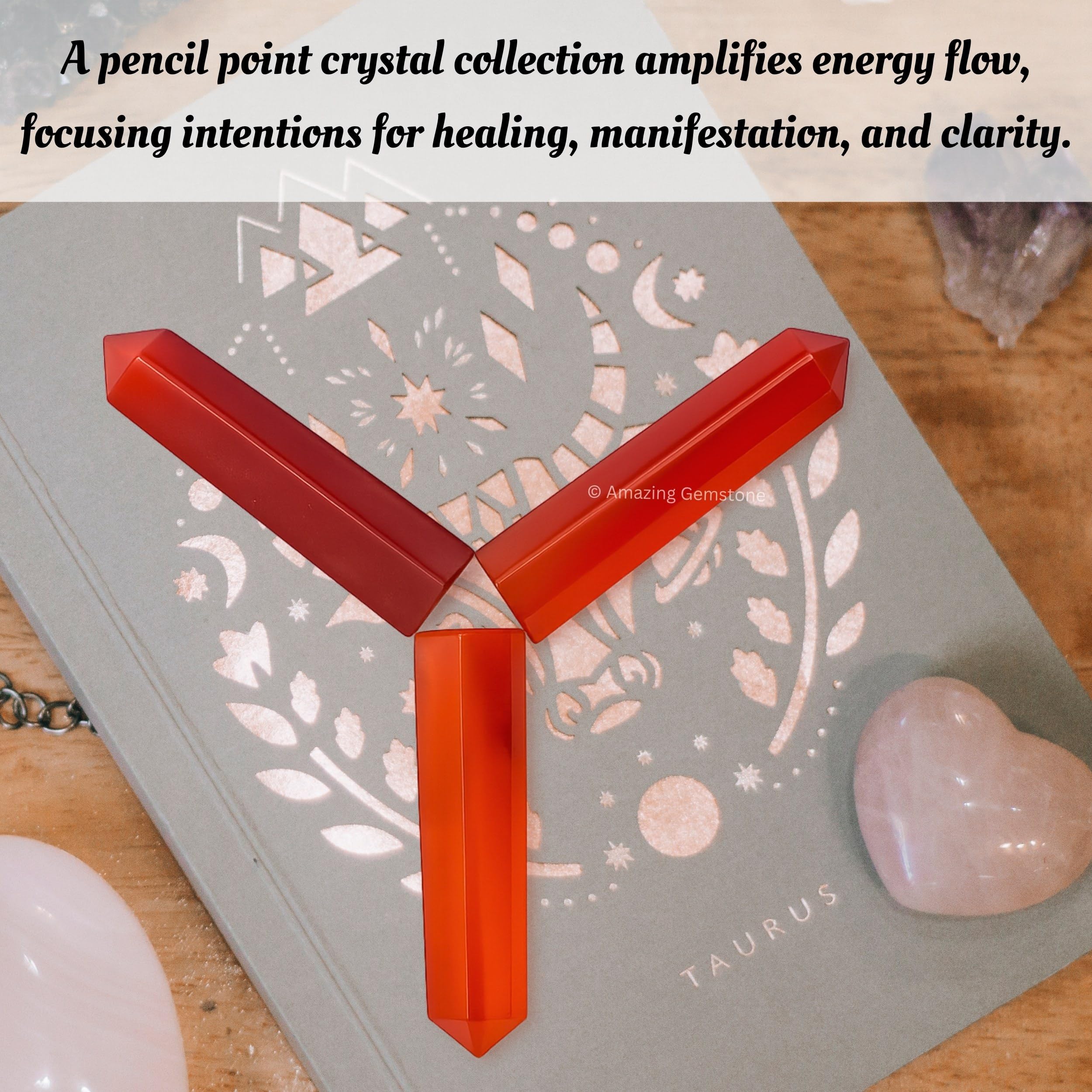 Amazing Gemstone Red Onyx points in velvet pouch ready for collection.