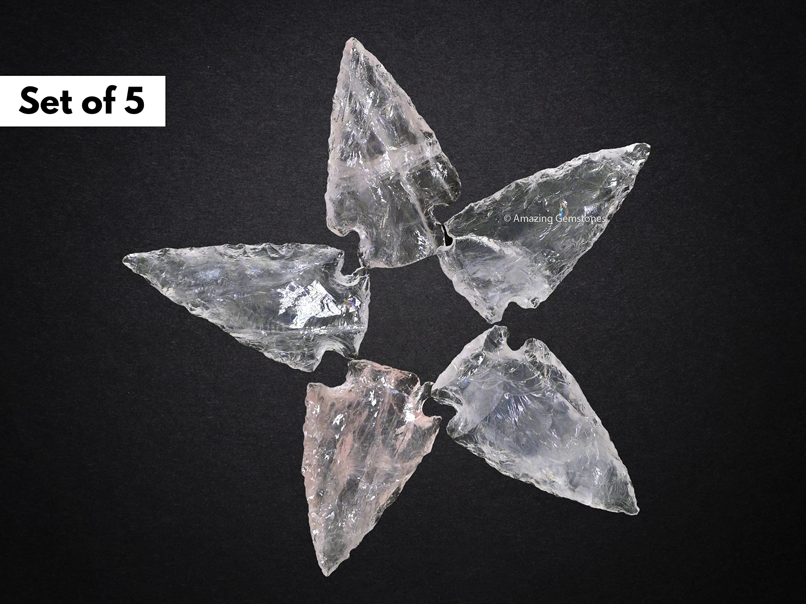 Amazing Gemstone rose quartz arrowhead collection for Native American decor.