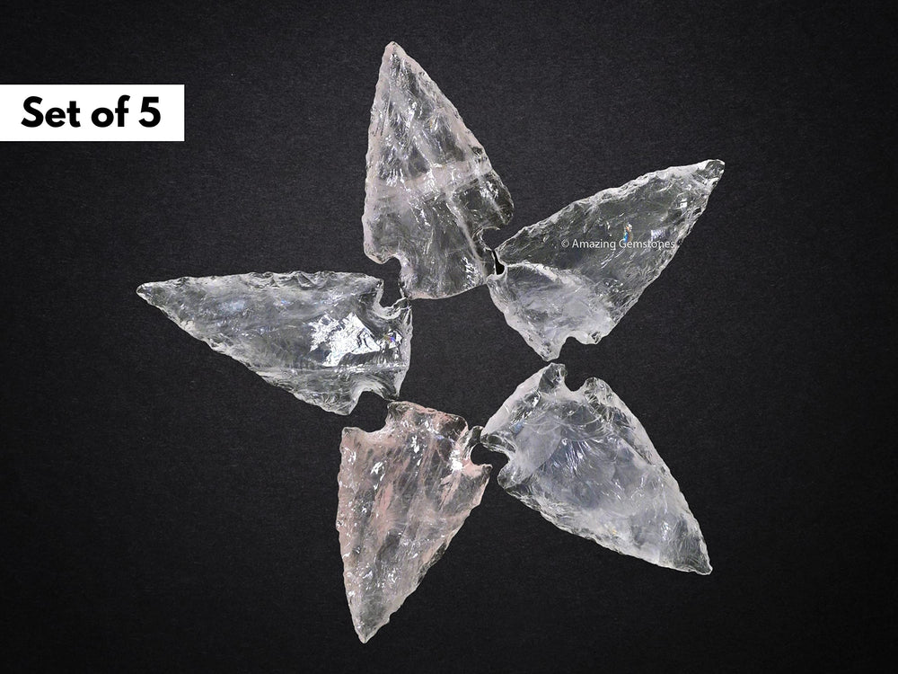 Amazing Gemstone rose quartz arrowhead collection for Native American decor.