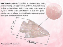Amazing Gemstone rose quartz arrowhead in natural crystal for crafting.