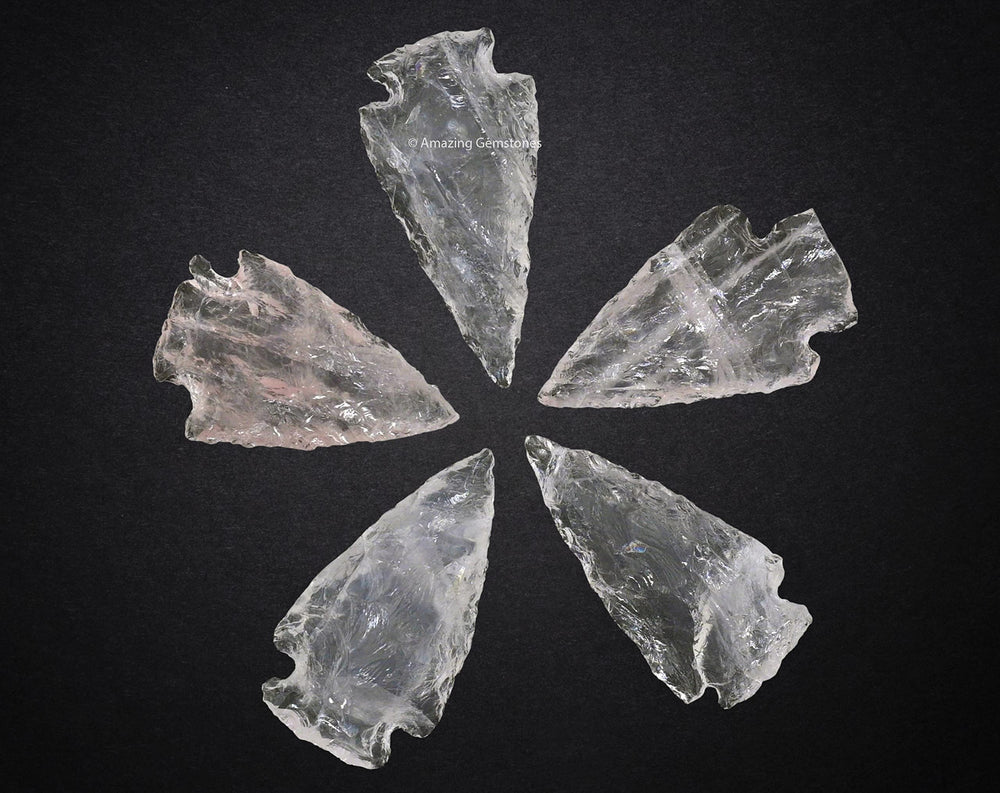 Amazing Gemstone rose quartz arrowhead for jewelry making and crafts.
