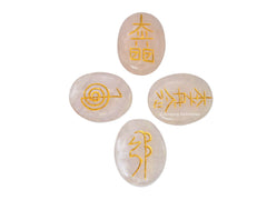 Amazing Gemstone Rose Quartz Reiki palm stones for grounding and meditation.