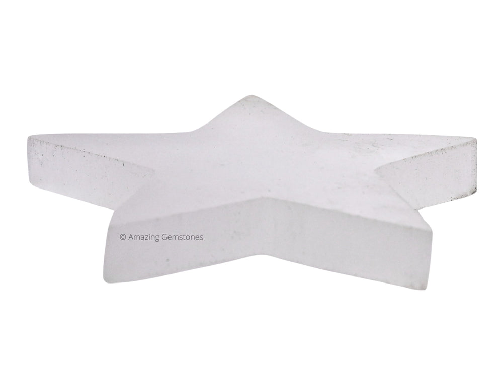 Amazing Gemstone selenite plate with crystals promotes balanced energy on coffee table
