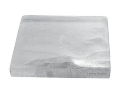 Amazing Gemstone selenite crystal coaster ideal for protecting surfaces and charging stones