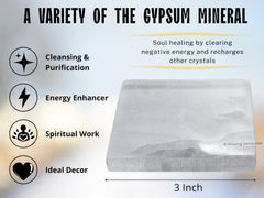Amazing Gemstone selenite home office decor enhances calm ambiance and organized crystal storage