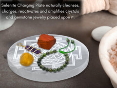 Amazing Gemstone Selenite Plate with elegant design for home or office
