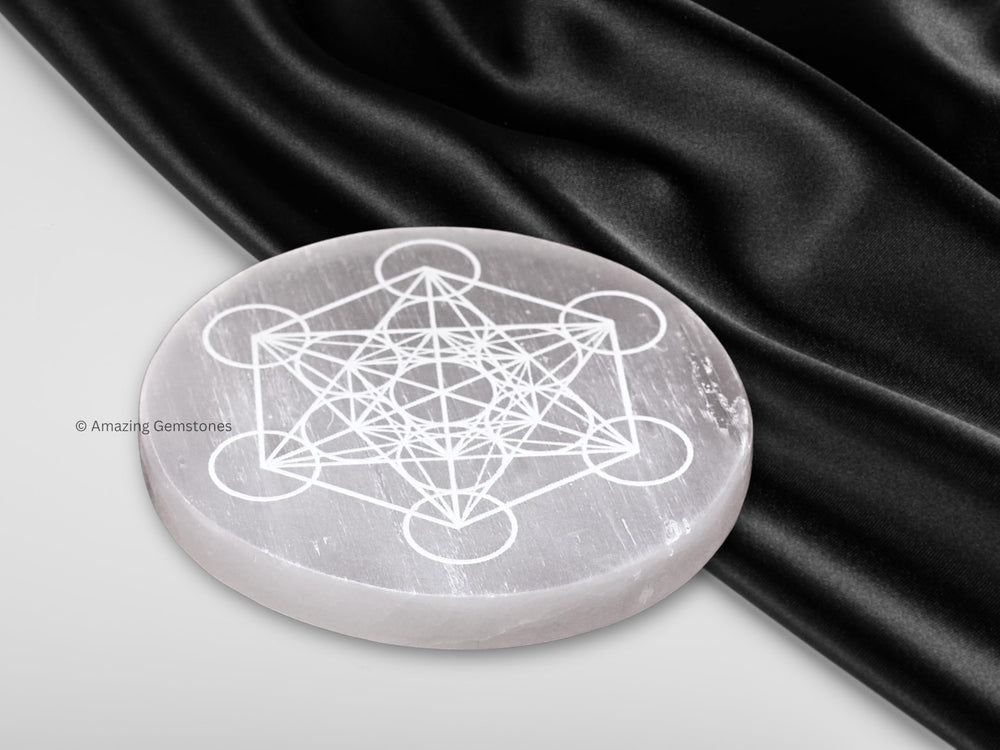 Amazing Gemstone Selenite Plate cleanses jewelry and stones easily.