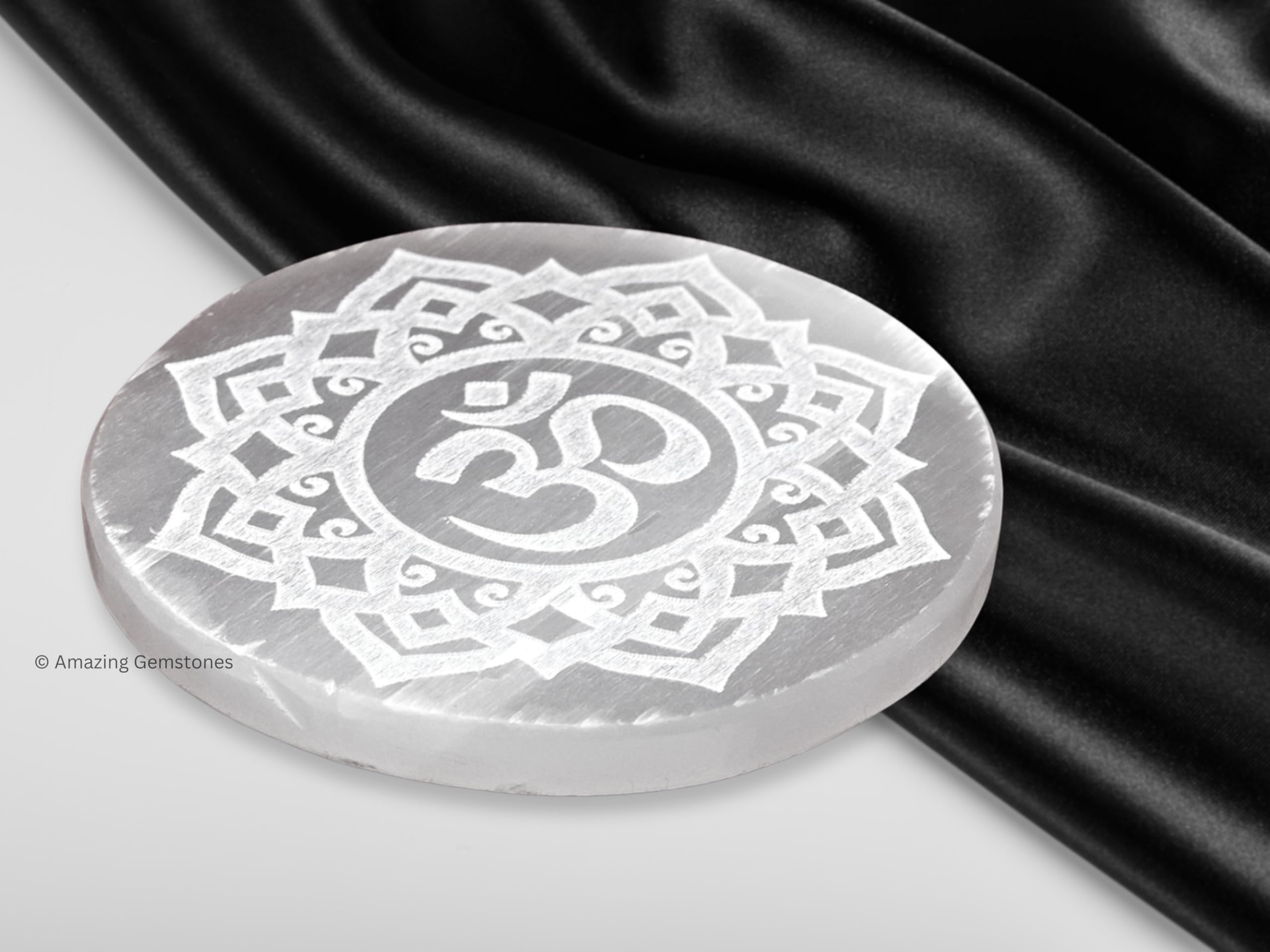Amazing Gemstone selenite plate protective-energy shield for spaces.