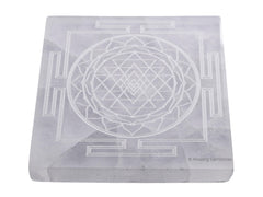 Amazing Gemstone selenite square coaster for home and office decor and protection