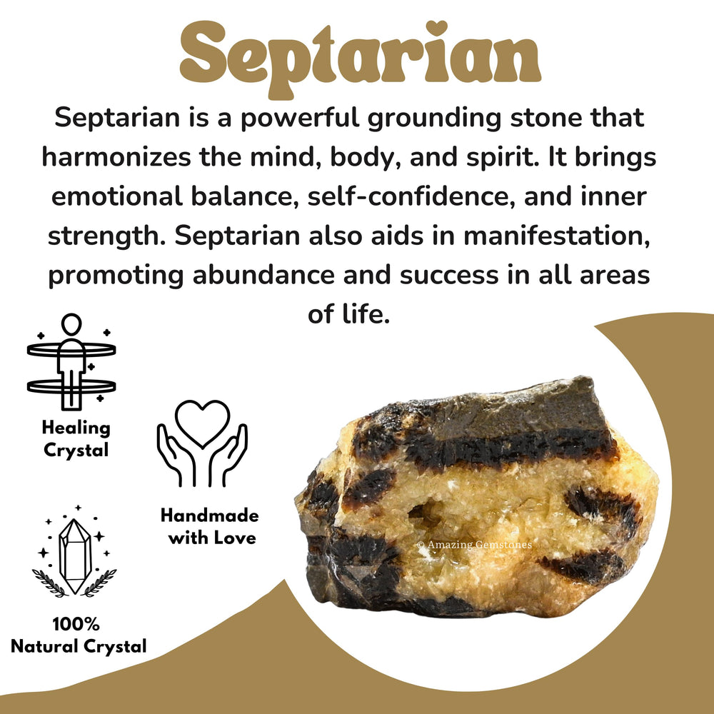 Amazing Gemstone septarian stones in velvet gift bag for gifting