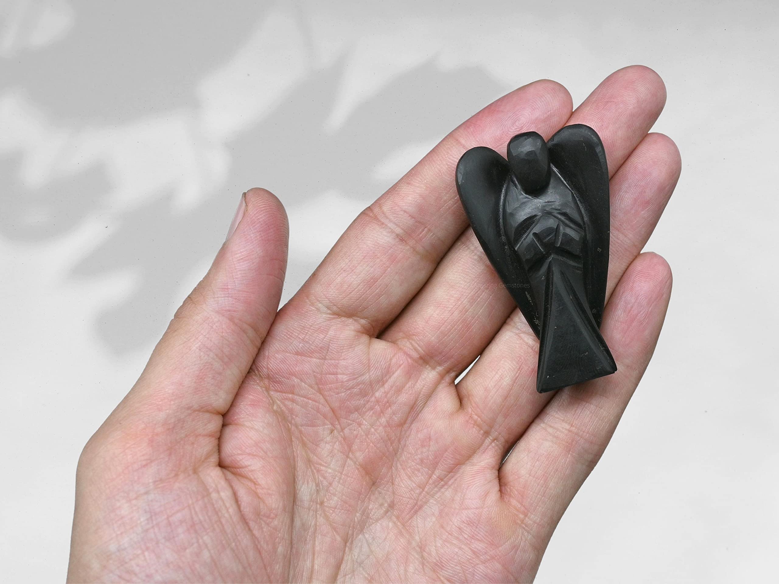 Amazing Gemstone shungite angel birthstone decor for tranquil ambience