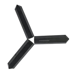 Amazing Gemstone Shungite crystal point suitable for beginner crystal work.