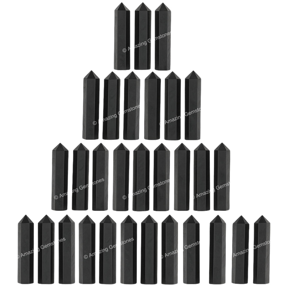 Amazing Gemstone Shungite crystal point for meditation and crystal grids.