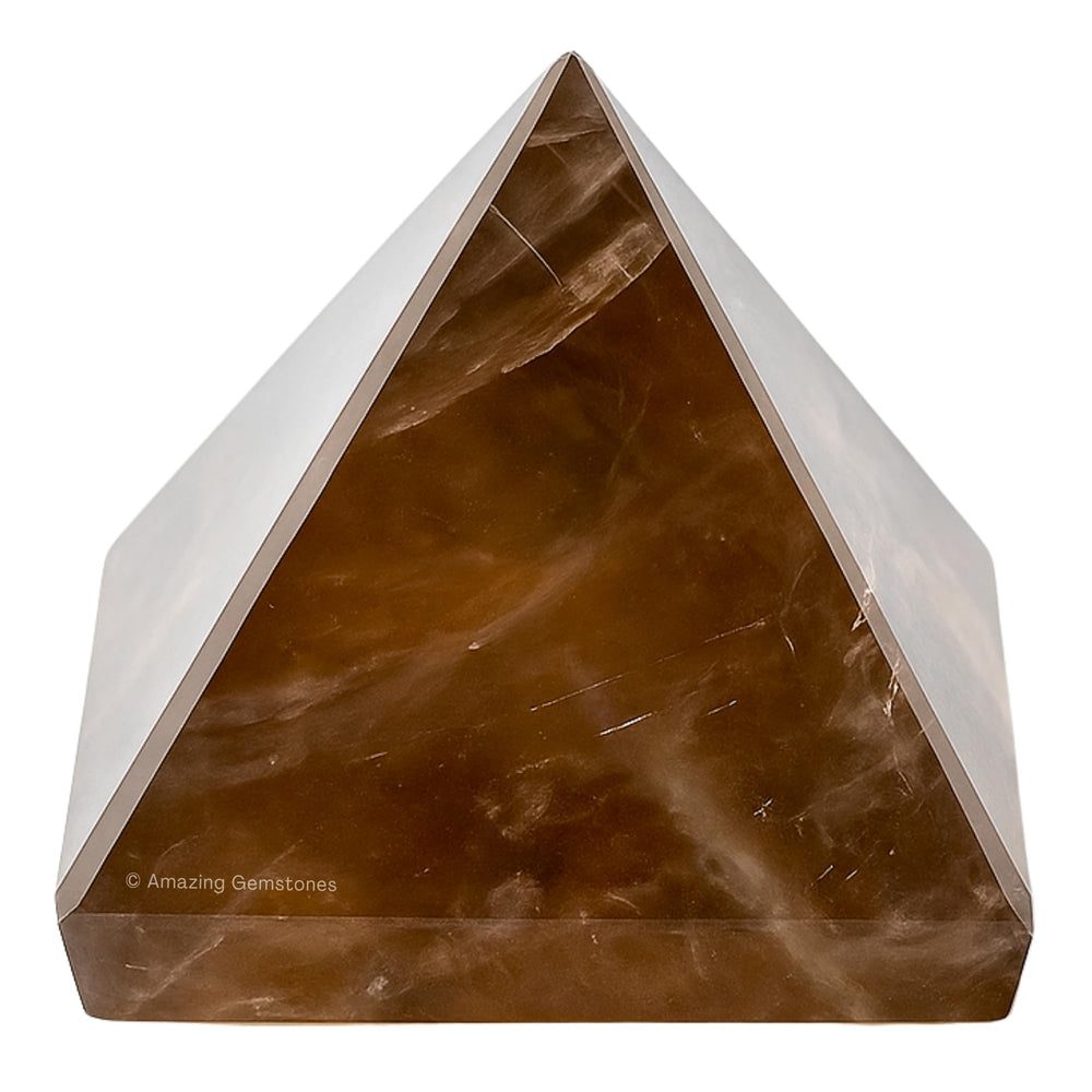 Amazing Gemstone smoky quartz pyramid 1 inch for meditation and focus.