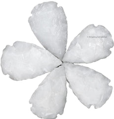 Amazing Gemstone snow quartz arrowhead in natural light for DIY jewelry