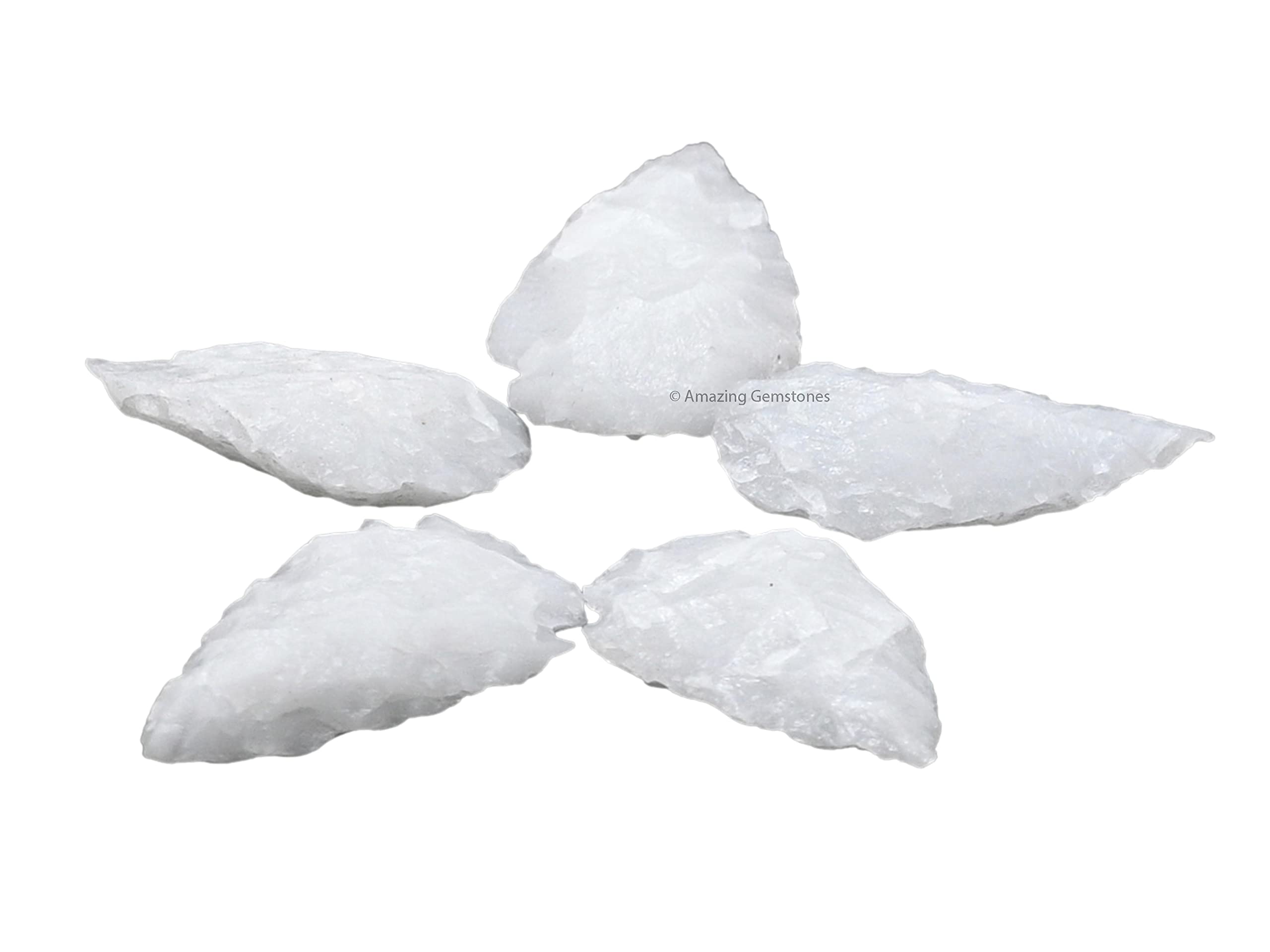 Amazing Gemstone snow quartz arrowhead 1 to 1.5 inches for beading